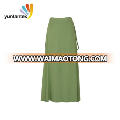 2018 Newest Spring Wholesale Cotton Green Plain Bandage Skirt