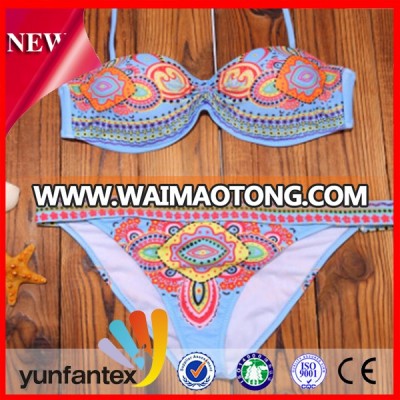 2018 fashion sexy style beach nylon waterproof bikini swimwear for girl