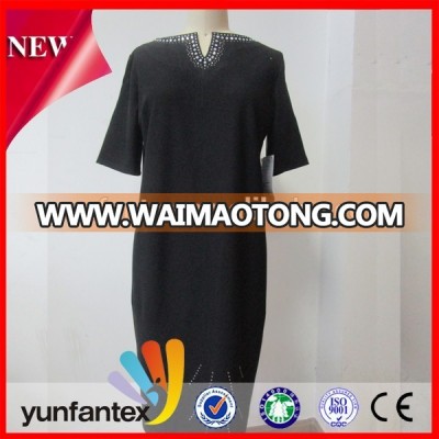 2017 black elegance Nail bead dress for women Yunfantex