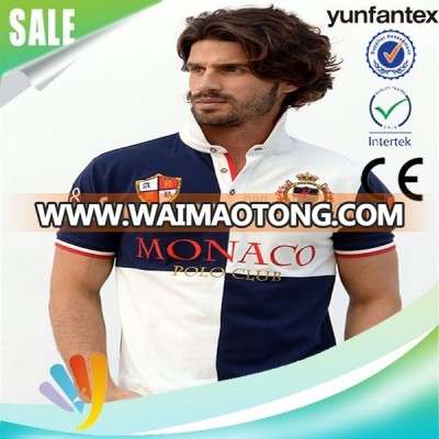 2018 new fashion custom embroidery plain polo short sleeve shirt