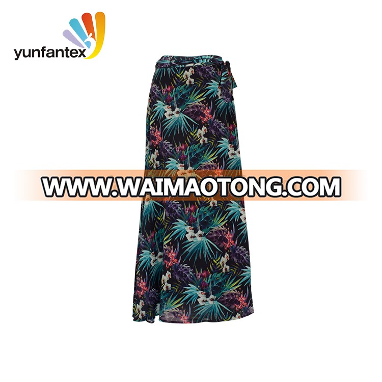 2018 Hot Popular Skim Fit Wholesale Chiffon Hawaii Style Bandage Skirt